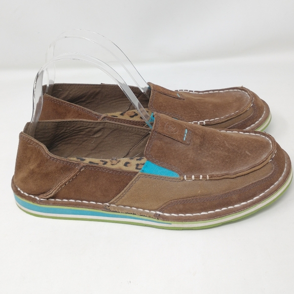 Ariat Leather Slip On Comfort Loafers Women's Size 10 - Picture 2 of 10